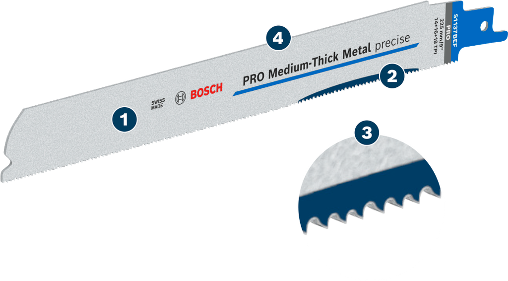 Lưỡi cưa kiếm S1137 - Sắt Bosch 2608658994 (Bộ 5 lưỡi)