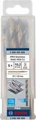 10.2mm Hộp 5 Mũi khoan sắt và inox HSS-Co Bosch 2608585899