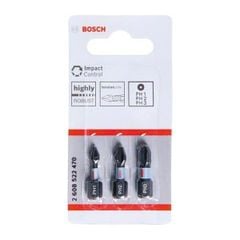 Bộ 3 đầu vặn vít Impact Control 25mm (PH1, PH2, PH3) BOSCH PHỤ KIỆN 2608522470