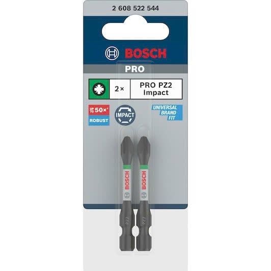 Đầu vặn vít PZ2 Power Bit (1 đầu), 2pcs BOSCH PHỤ KIỆN 2608522544
