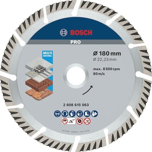 Đĩa cắt kim cương 180x22.2mm đa năng BOSCH PHỤ KIỆN 2608615063