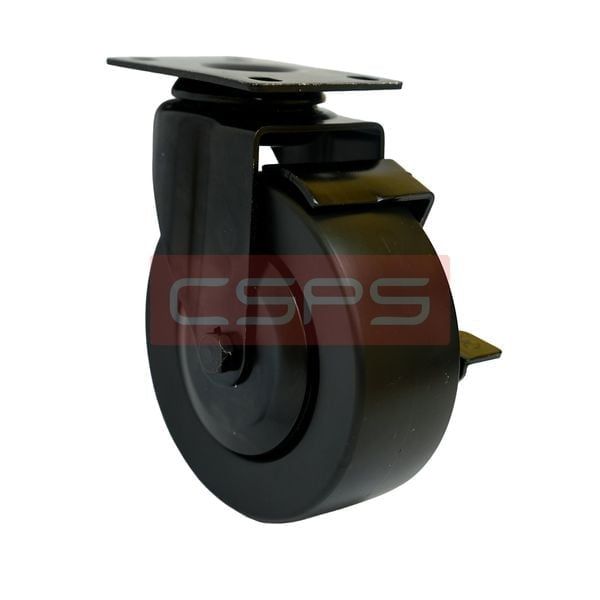 Bánh xe CSPS 300kg đế xoay khóa màu đen D320083-BX