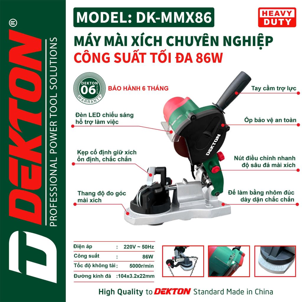 Máy mài xích Dekton DK-MMX86