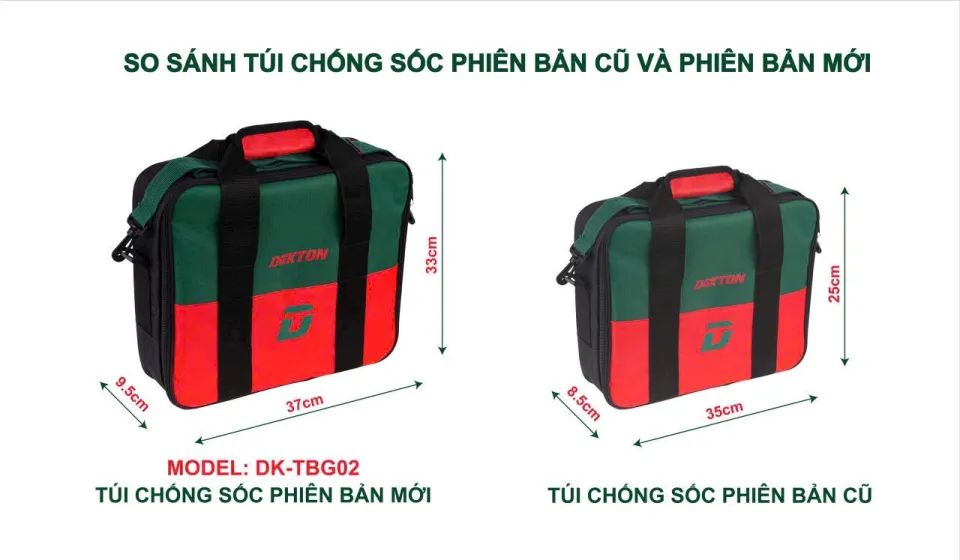 37x9.5x33cm Tui chong soc DEKTON DK-TBG02