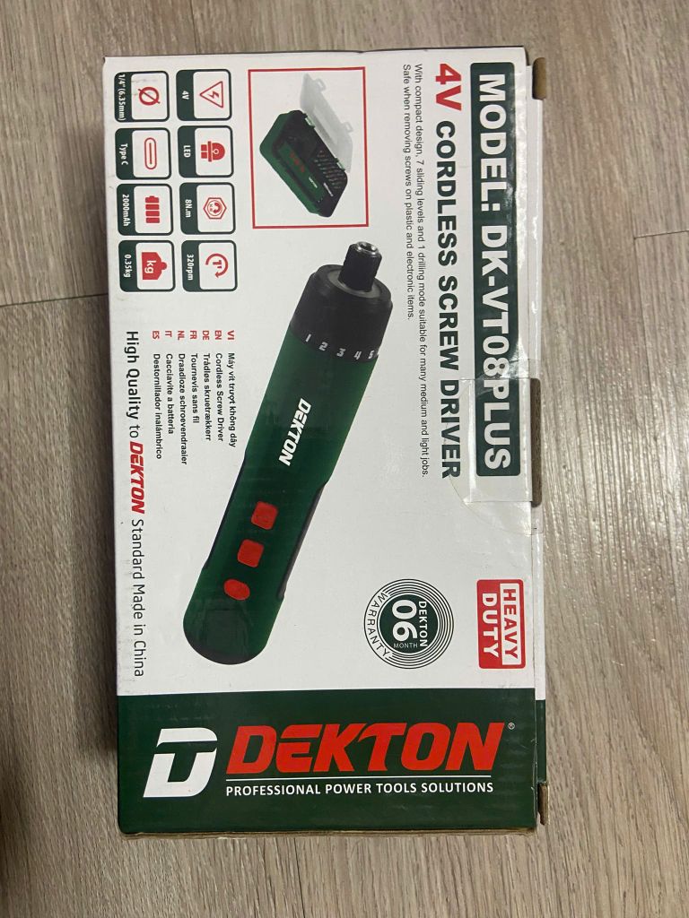 Máy vặn vít mini dùng pin 4V Dekton DK-VT08PLUS