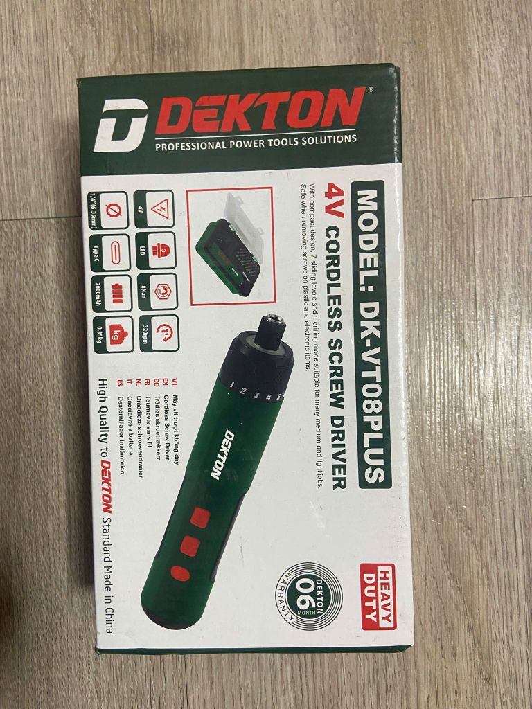 Máy vặn vít mini dùng pin 4V Dekton DK-VT08PLUS