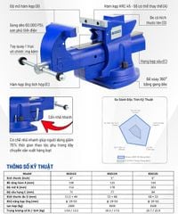 Ê tô hạng nặng điều chỉnh nhanh 4 inch – 100mm Brosco – B50133