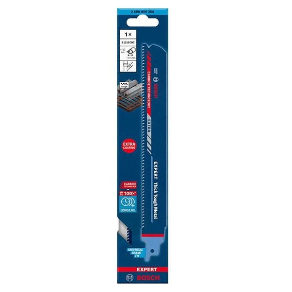 Lưỡi cưa kiếm S 1155 CHC Thick Tough Metal 225mm (Bộ 1 lưỡi) BOSCH PHỤ KIỆN 2608900368