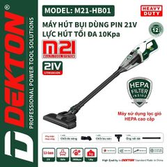 máy hút bụi dùng pin Dekton M21-HB02B1 (chỉ thân máy)