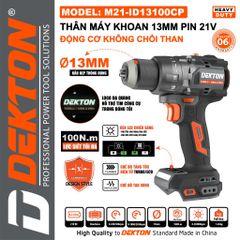 13mm Khoan 100N.m Gen 4 turbo xám DEKTON M21-ID13100CP