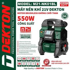 Thân máy nén khí dùng pin DEKTON M21-NK01BL