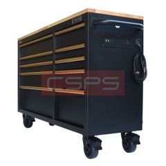 Tủ dụng cụ CSPS 132cm - 10 hộc kéo tay cầm vàng VNTC13210BB4M