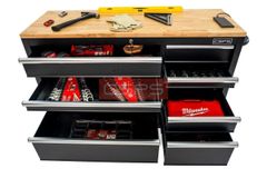 Tủ dụng cụ CSPS 132cm - 10 hộc kéo tay cầm trắng VNTC13210BB5M