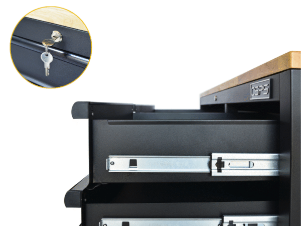 Tủ dụng cụ CSPS 132cm - 10 hộc kéo tay cầm trắng VNTC13210BB5M