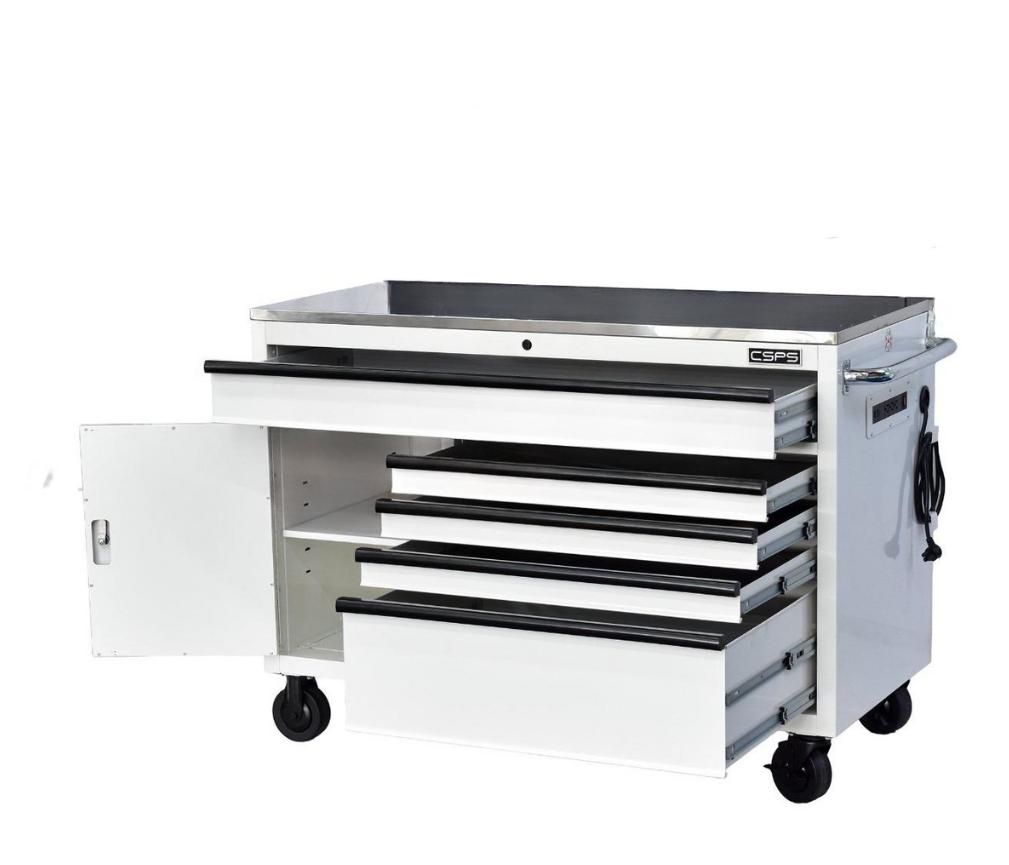 Tủ dụng cụ CSPS 132cm - 05 hộc kéo màu trắng VNTC13205BJ4M