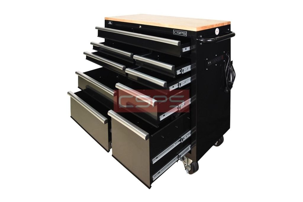 Tủ dụng cụ CSPS 104cm - 10 hộc kéo có mặt ván VNTC10410B13M
