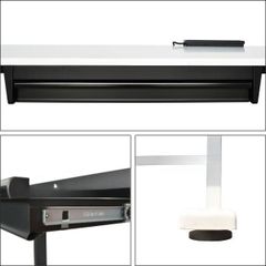 Bàn điều chỉnh chiều cao bằng điện CSPS 168cm màu xám VNET168XDBB1XG