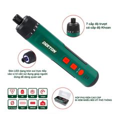Máy vặn vít mini dùng pin 4V Dekton DK-VT08PLUS