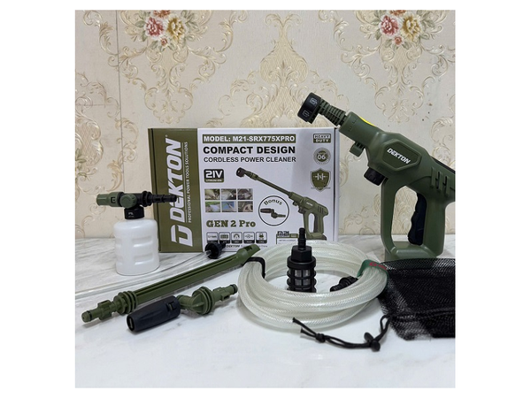 21V 260W 40BAR Máy Rửa Xe Pin DEKTON M21-SRX775XPRO