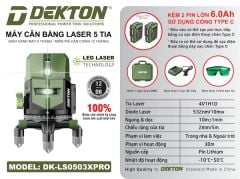 5 TIA XANH BÓNG LED SIÊU SÁNG ĐÈN LASER DEKTON DK-LS0503XPRO