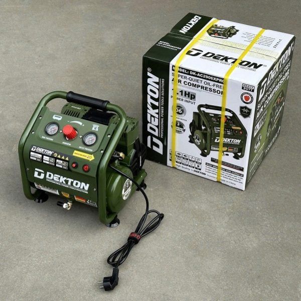 5L - 1.1HP Máy nén khí không dầu thế hệ mới DEKTON DK-AC2906XPRO