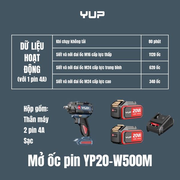 20V 3 CẤP CHỈNH LỰC ĐẦU KHẨU 1/2