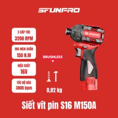 16V/2.0Ah Máy vặn 3 cấp lực có búa SFUNPRO S16 M150A-THAN