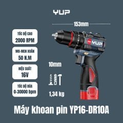 16V KHOAN VÍT BÚA Jiangsu YUP YP16 DR10A-THAN