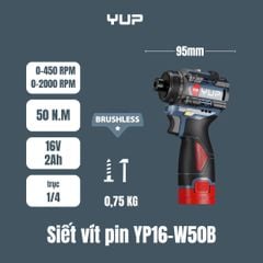 16V KHOAN VÍT 50Nm Jiangsu YUP YP16 W50B-THAN