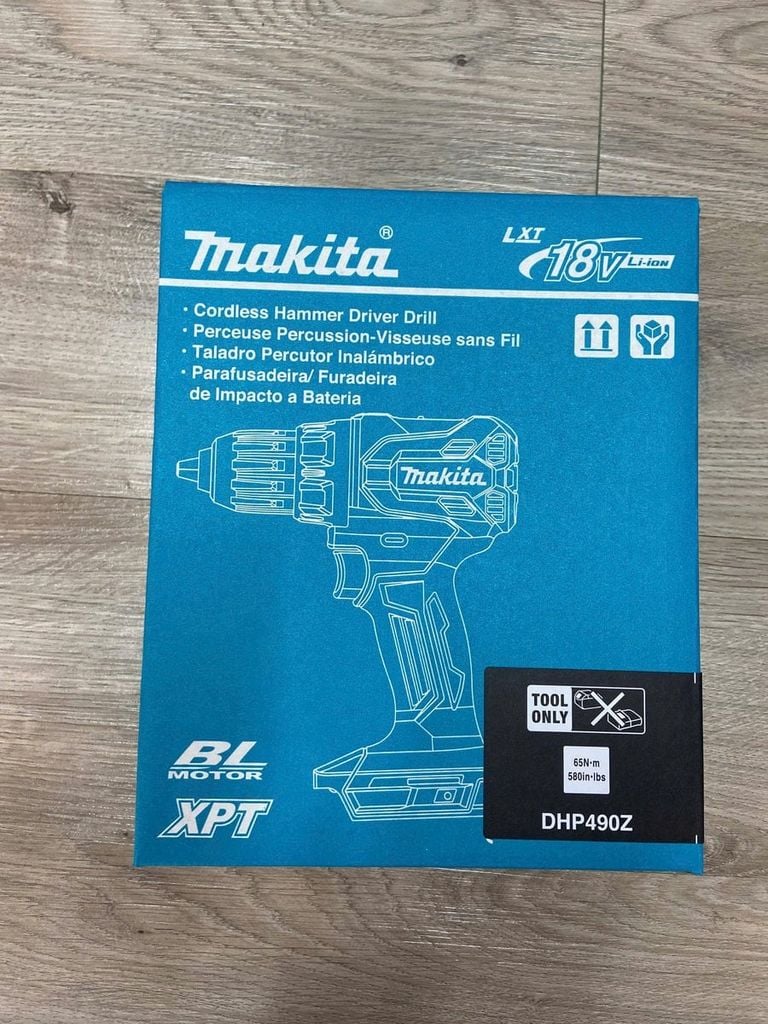 MÁY KHOAN BÚA, VẶN VÍT DÙNG PIN(BL)(18V) MAKITA MÁY DHP490Z