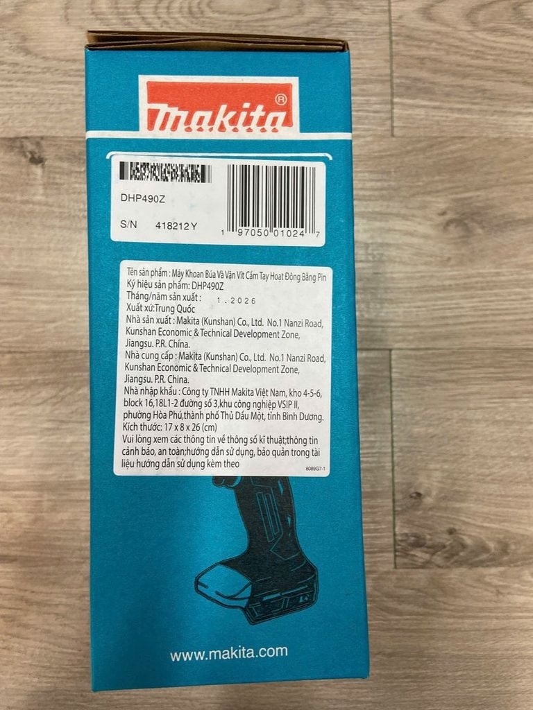 MÁY KHOAN BÚA, VẶN VÍT DÙNG PIN(BL)(18V) MAKITA MÁY DHP490Z
