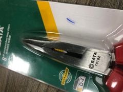 Kìm cắt mũi dài cong cách điện từ 8 inch SATA 70182
