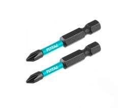 Bộ mũi bắn vít PH1x50mm Total TACIM71PH150 - Thép S2, Nam châm tích hợp