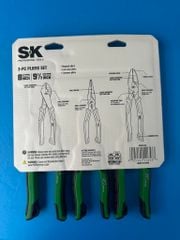 Bộ kìm 3 chiếc mũi thẳng, kìm cắt dây, kìm mũi nhọn SK tools SK01326