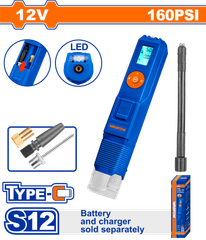 Máy bơm hơi dùng pin 12V Wadfow WLN1512 (Chưa Pin & Sạc)