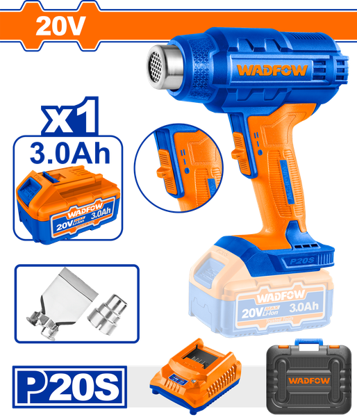 Máy thổi nhiệt dùng pin 20V Wadfow WKH1B01