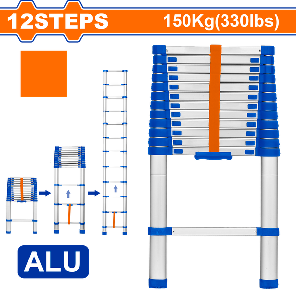 Thang nhôm rút đơn 3.8m Wadfow WLD5H12