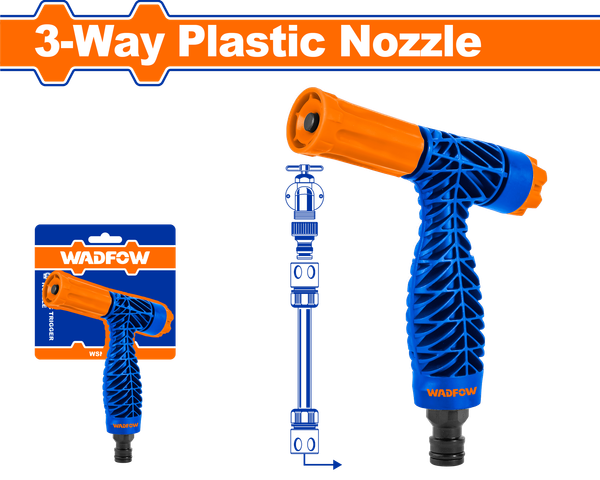 VÒI XỊT NHỰA 3 CHẾ ĐỘ 2 ĐẦU WADFOW - WNE7E34