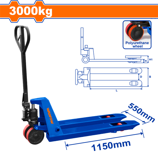 Xe nâng tay 3 tấn Wadfow WNH1R30