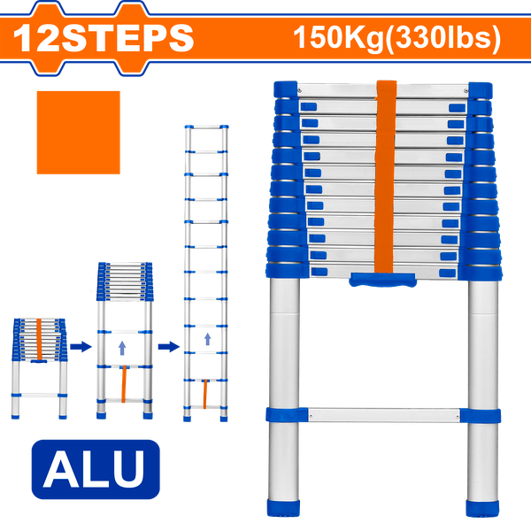 Thang nhôm rút đơn 3.8m Wadfow WLD5H12