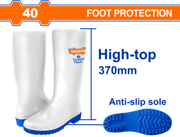 Ủng Cao Trắng Đi Mưa Size 40 WADFOW WRB2L40