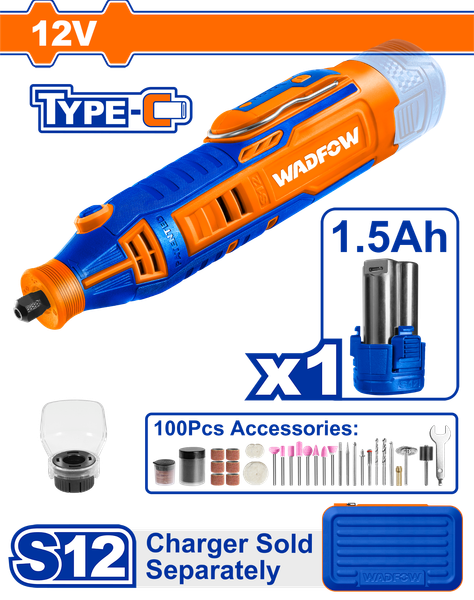 Máy mài khuôn mẫu dùng pin 12V (không kèm pin sạc) WADFLOW WRY1M121