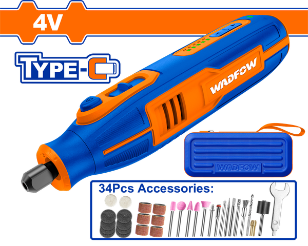 3.2mm Máy mài khuôn mini dùng pin Wadfow WRYP1504