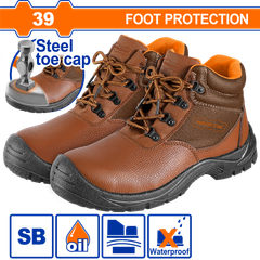 Giày bảo hộ da mũi thép size 39-43 Wadfow WSB3539