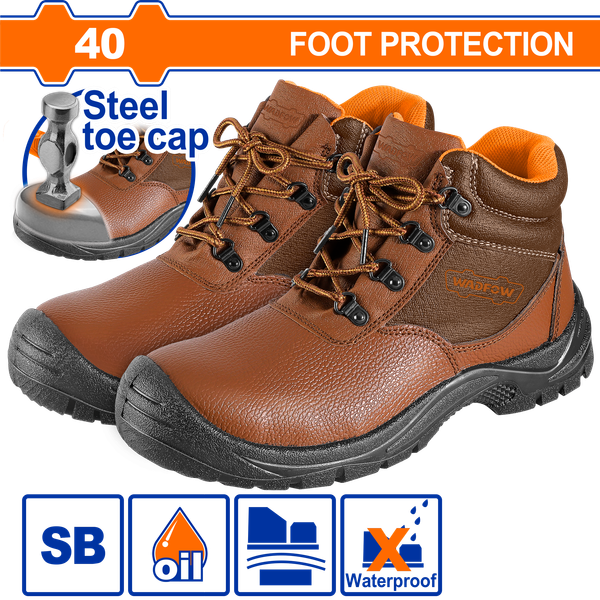 Giày bảo hộ da mũi thép size 40 WADFOW WSB3540