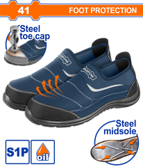 Giày bảo hộ vải mũi đế thép size 41 Wadfow WSB4541