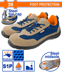 Giày bảo hộ da lộn mũi đế thép size 39-43 Wadfow WSB5539