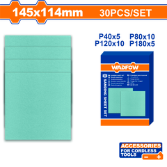 Bộ 30 giấy nhám 145X114mm WADFOW-WSD145114
