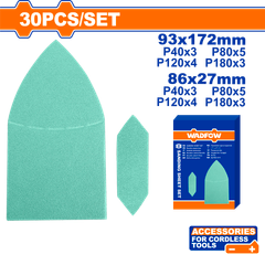 Bộ 30 giấy nhám 93*172mm, 86*27mm WADFOW-WSD938630