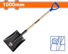 Xẻng thép vuông cán gỗ 1000mm Wadfow WSE1317